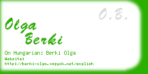 olga berki business card